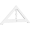 Ekena Millwork Pitch Artisan Architectural Grade PVC Gable Pediment, 36"W x 15"H x 1"P (10/12) GPP036X015X100ART - alternate 1